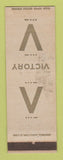 Matchbook Cover - WWII Victory Colin's Cafe Brownwood TX WEAR