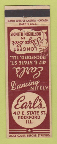Matchbook Cover - Earl's Rockford IL WWII