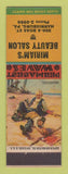 Matchbook Cover - Miriam's Beauty Salon Harrisburg PA WWII