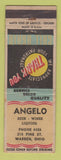 Matchbook Cover - Angelo Warren OH liquor WWII WEAR