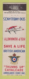 Matchbook Cover - British American Ambulance Corp WWII WEAR