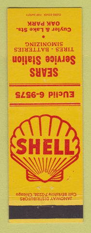 Matchbook Cover - Shell oil gas Sears Oak Park IL?