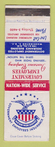 Matchbook Cover - Government Employees Insurance Washington DC WEAR