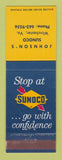 Matchbook Cover - Johnson's Sunoco oil gas Winchester VA