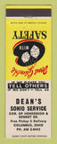 Matchbook Cover - Dean's Sohio oil gas Columbus OH