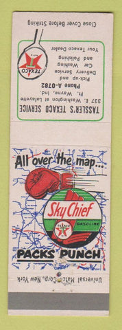 Matchbook Cover - Tassler's Texaco oil gas Fort Wayne IN