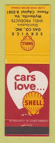 Matchbook Cover - Shell oil gas Wytheville VA #2