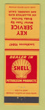 Matchbook Cover - Key Service Shell oil gas San Leandro CA