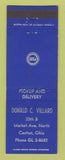 Matchbook Cover - Donald Villard Pure oil gas Canton OH