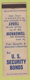 Matchbook Cover - US Security Bonds WWII Universal WEAR