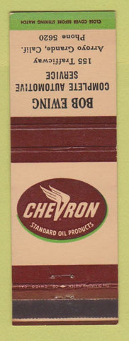 Matchbook Cover - Bob Ewing Chevron oil gas Arroyo Grande CA