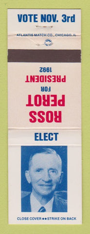 Matchbook Cover - Ross Perot for President 1992 WEAR