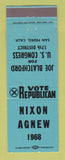 Matchbook Cover - Richard Nixon for President Spiro Agnew 1968 San Pedro CA BLUE