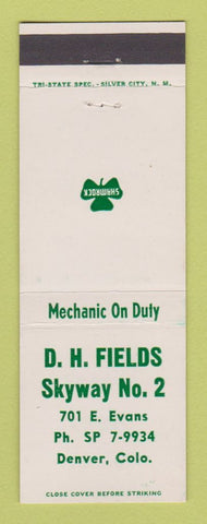 Matchbook Cover - Shamrock oil gas DH Fields Denver Colorado