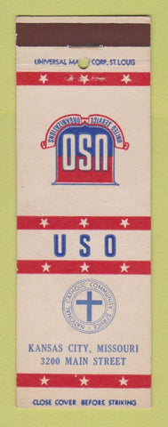 Matchbook Cover - USO Club Kansas City MO WWII?