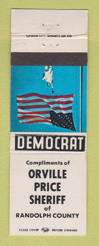 Matchbook Cover - Orville Price for Sheriff Randolph County MO