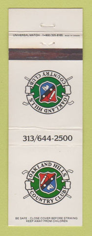 Matchbook Cover - Oakland Hills Country Club Bloomfield Township MI