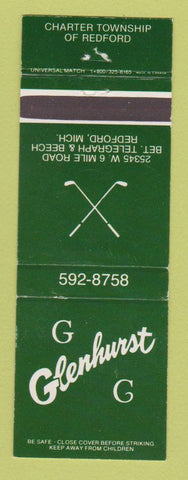 Matchbook Cover - Glenhurst Golf Club Redford MI WEAR