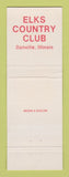 Matchbook Cover - Elks Country Club Danville IL Christmas