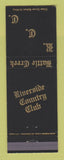 Matchbook Cover - Riverside Country Club Battle Creek MI