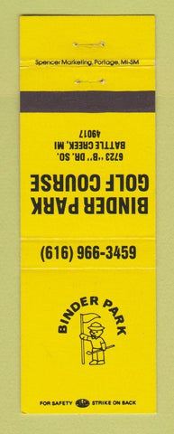 Matchbook Cover - Binder Park Golf Course Battle Creek MI