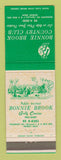 Matchbook Cover - Bonnie Brook Country Club Detroit MI