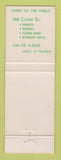 Matchbook Cover - Bonnie Brook Country Club Detroit MI