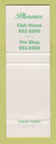 Matchbook Cover - Great Oaks Country Club 25th Anniversary