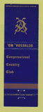 Matchbook Cover - Congressional Country Club Bethesda MD