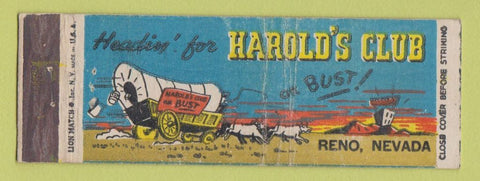 Matchbook Cover - Harold's Club Casino Reno NV WEAR