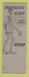 Matchbook Cover - Harold's Club Casino Reno NV WEAR