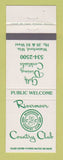 Matchbook Cover - Rivermoor Country Club Waterford WI