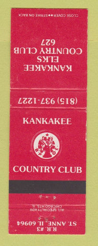 Matchbook Cover - Kankakee Country Club IL Elks