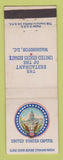 Matchbook Cover - US Capitol Restaurant US Senate Washington DC