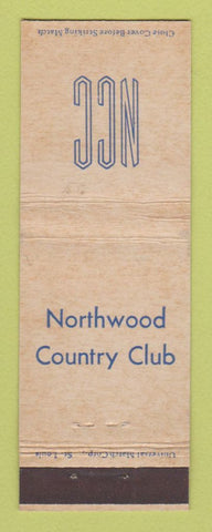 Matchbook Cover - Northwood Country Club