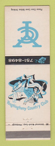 Matchbook Cover - Youghiogheny Country Club McKeesport PA girlie golf