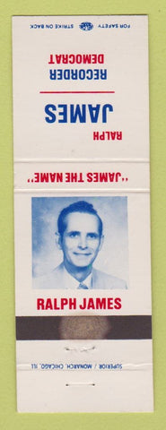 Matchbook Cover - Ralph James Recorder Election WEAR