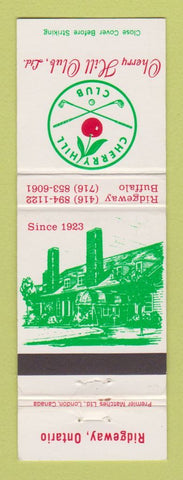Matchbook Cover - Cherry Hill Club Ridgeway ON WEAR