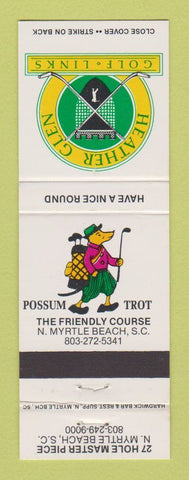 Matchbook Cover - Heather Glen Golf Links Possum Trot North Myrtle Beach SC