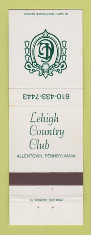 Matchbook Cover - Lehigh Country Club Allentown PA
