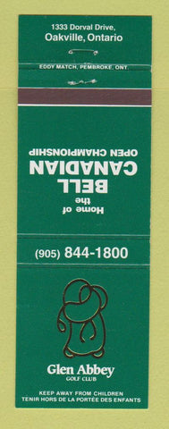Matchbook Cover - Glen Abbey Golf Club Oakville ON