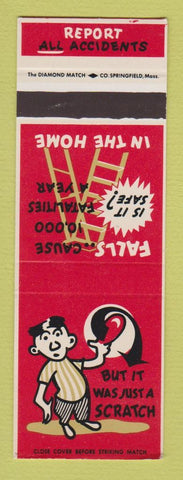 Matchbook Cover - Report Accidents Safety falls SAMPLE