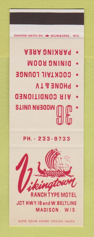 Matchbook Cover - Vikingtown Motel Madison WI SAMPLE
