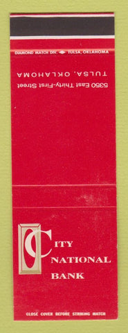 Matchbook Cover - City National Bank Tulsa OK SAMPLE
