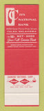 Matchbook Cover - City National Bank Tulsa OK SAMPLE