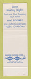 Matchbook Cover - Elks Lodge Tulsa OK SAMPLE