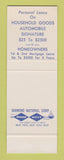 Matchbook Cover - Columbus Finance GA? SAMPLE