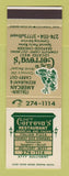 Matchbook Cover - Corrova's Restaurant Italian Pizza Columbus OH SAMPLE