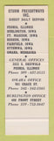 Matchbook Cover - Sturm Freightways Trucking Peoria IL SAMPLE