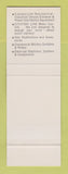 Matchbook Cover - Cutler Hammer Control SAMPLE